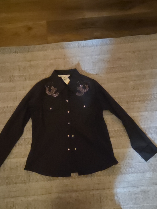 Cumberland Outfitters Jackets & Blazers - Women's Black Embellished Button-Up Jacket